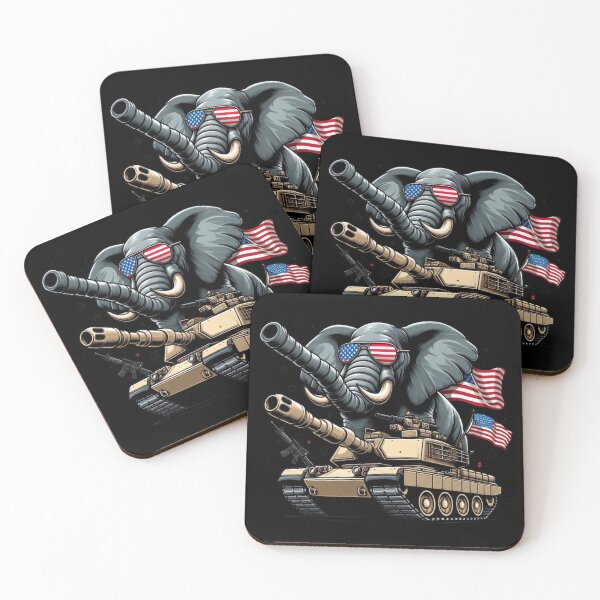 Item preview, The Patriot Elephant on Board an Assault Tank designed and sold by AmigosFurEver.