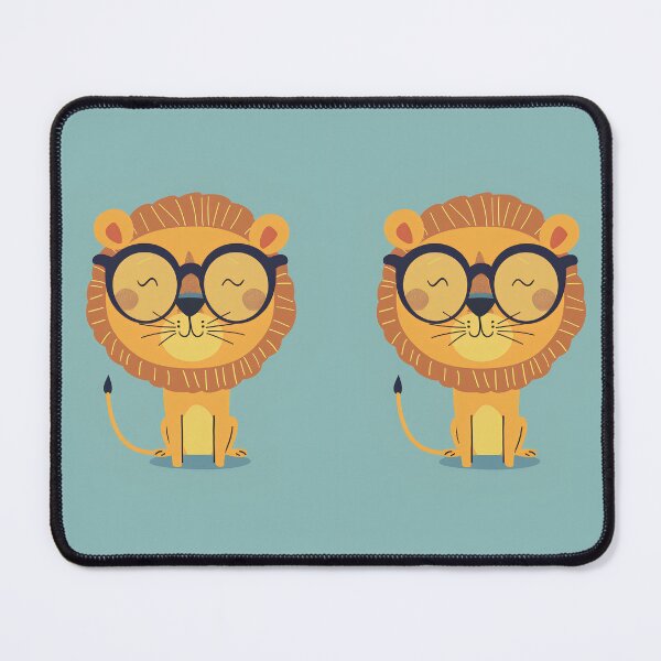 Item preview, Cute little lion with glasses, adorable and smart. designed and sold by Yourprofilpic.
