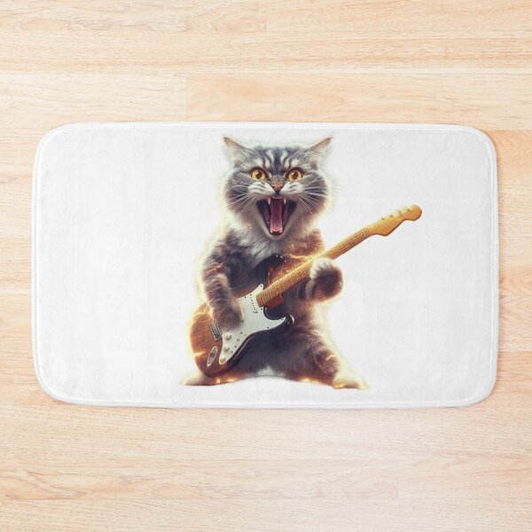 Item preview, “Furious Cat: Electric Guitar Solo” designed and sold by CHRIST5000.