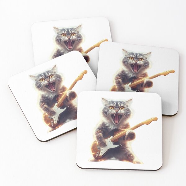 Item preview, “Furious Cat: Electric Guitar Solo” designed and sold by CHRIST5000.