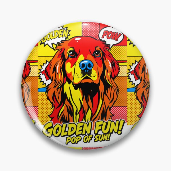 Item preview, Sun-Powered Pup Retro Golden Retriever Design designed and sold by Cute-Cuddles.