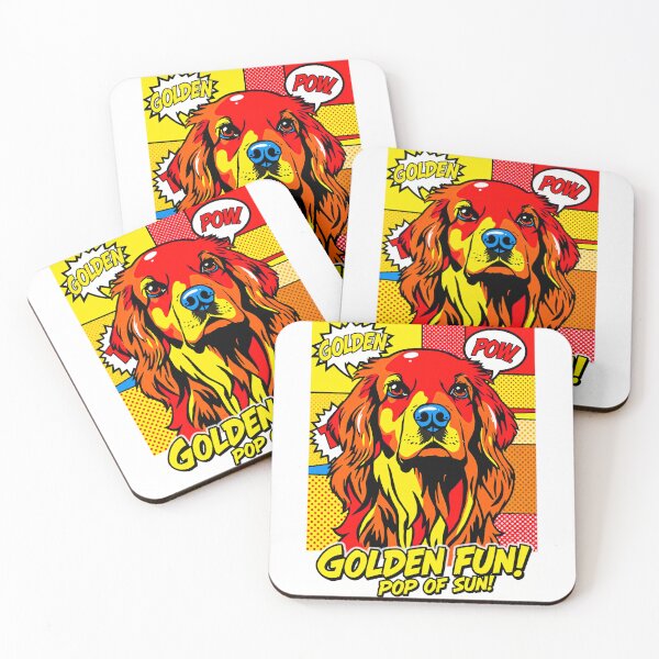 Item preview, Sun-Powered Pup Retro Golden Retriever Design designed and sold by Cute-Cuddles.