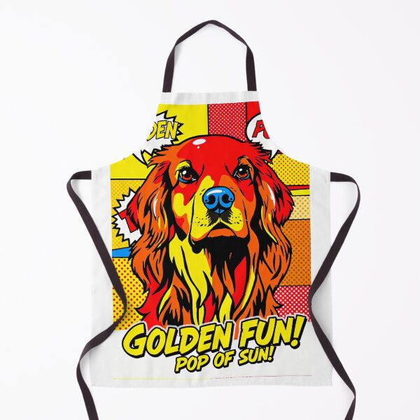 Item preview, Sun-Powered Pup Retro Golden Retriever Design designed and sold by Cute-Cuddles.