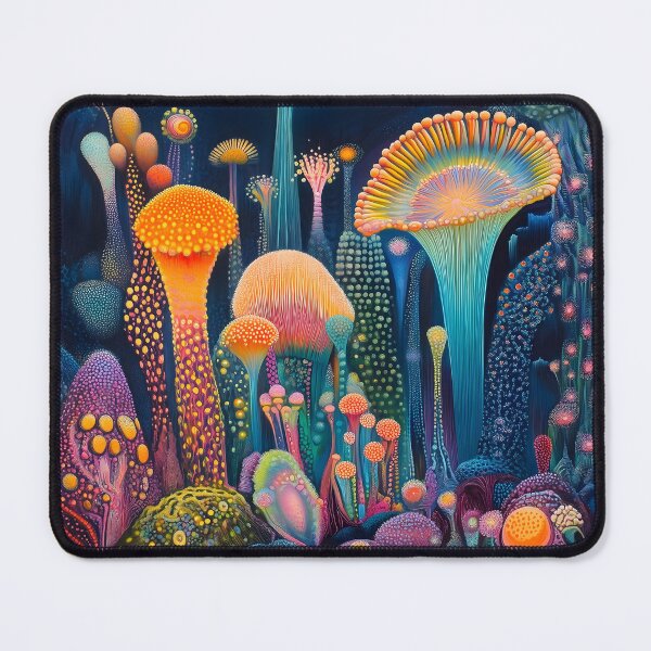 Item preview, Psychedelic glowing surreal spores designed and sold by HarmonicDaze.