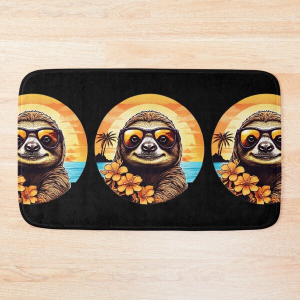 Item preview, Sloth with Sunglasses at Sunset on a Hawaiian Beach designed and sold by NautiChic.