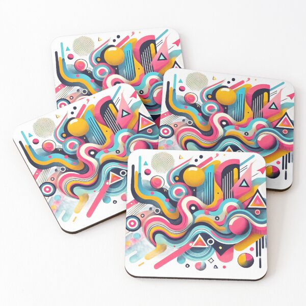 Item preview, Vibrant Waves of Abstraction: A Journey Through Colors and Shapes designed and sold by aunins7.