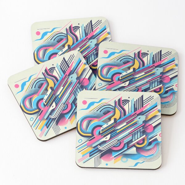 Item preview, Abstract Symphony: Lines, Curves, and Color Explosion designed and sold by aunins7.