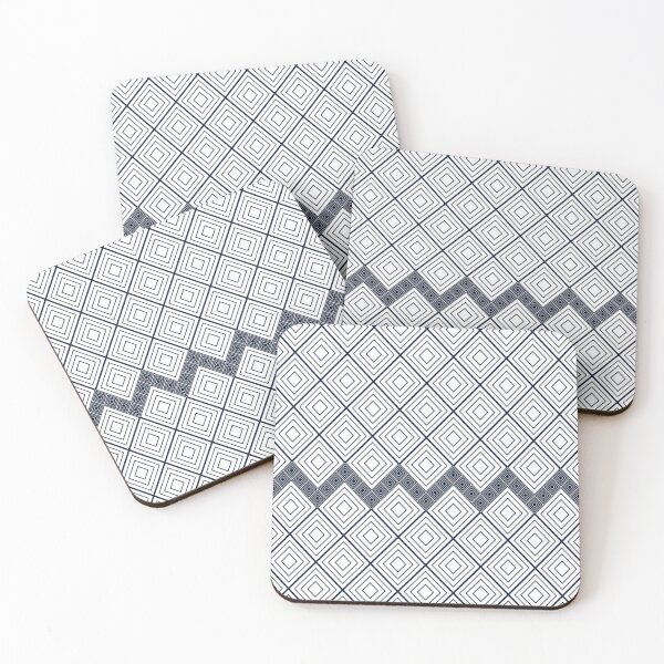 Item preview, Blue on white ethnic modern pattern designed and sold by _Patternique_.