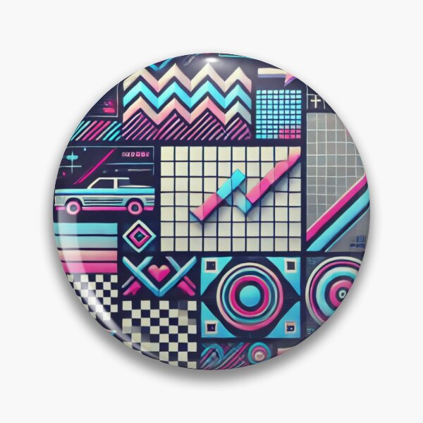 Item preview, Futuristic 80s Vibes: Neon Geometry in Motion designed and sold by aunins7.