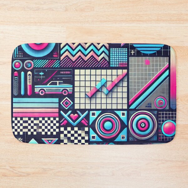 Item preview, Futuristic 80s Vibes: Neon Geometry in Motion designed and sold by aunins7.