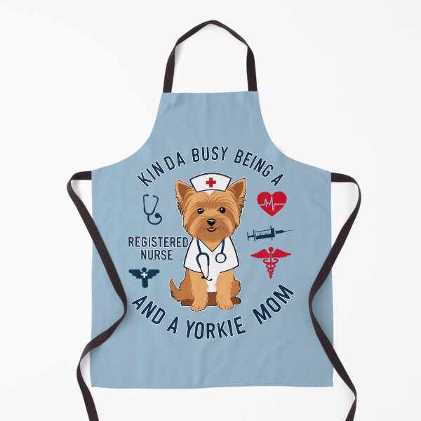 Item preview, Kinda Busy Being a Registered Nurse and a Yorkie Mom - Cute Yorkshire Terrier Nurse Design designed and sold by brindled.