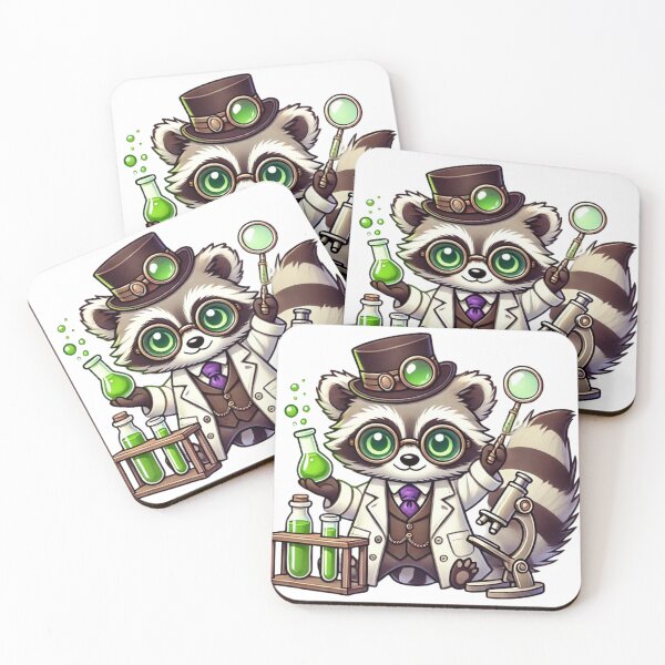 Item preview, Scientist Raccoon's Adorable Experiments designed and sold by MaximumCutewaii.