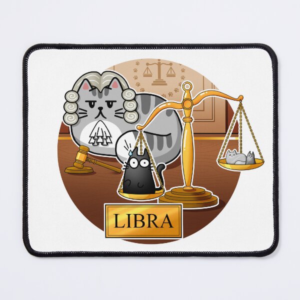 Item preview, Libra zodiac sign with cats designed and sold by Onismika.