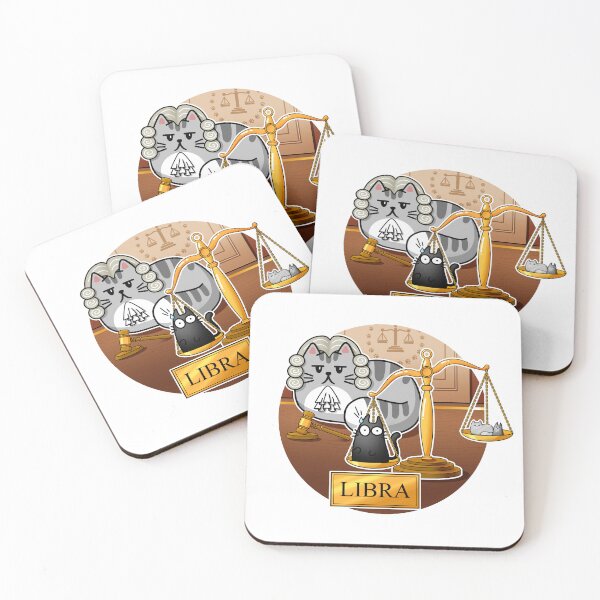 Item preview, Libra zodiac sign with cats designed and sold by Onismika.