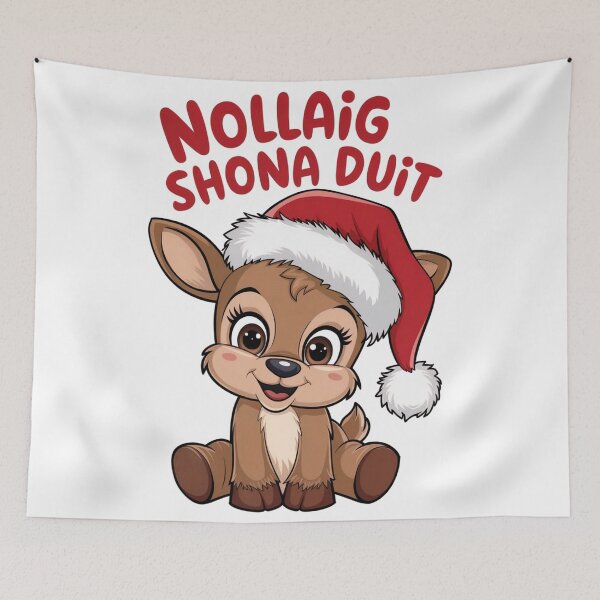 Item preview, Nollaig Shona Duit Irish Baby Reindeer designed and sold by REAL IRISH GIFTS.
