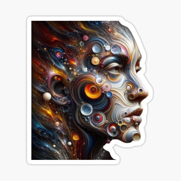 Item preview, Vivid Expressions: Abstract Human Face Art designed and sold by artistmagicshop.