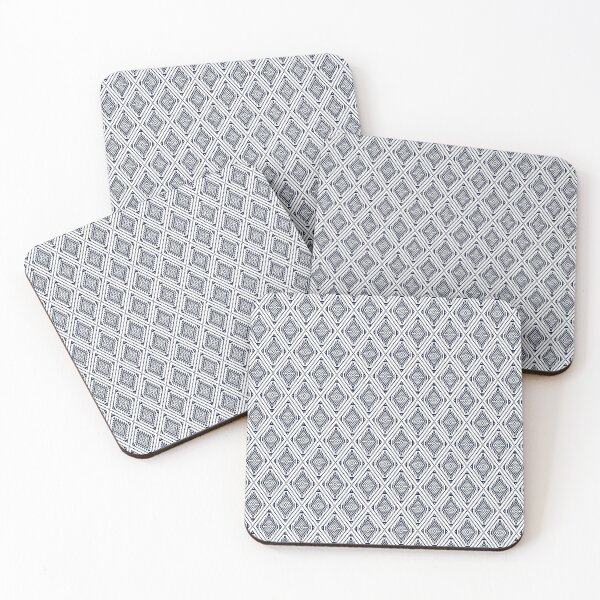 Item preview, White square ethnic modern pattern designed and sold by _Patternique_.