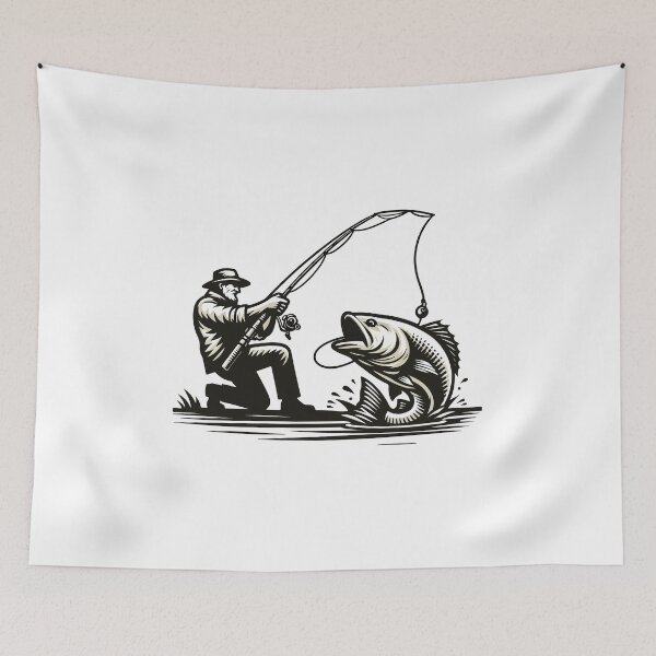 Item preview, Fisherman Catching Fish  designed and sold by shuttermarket.