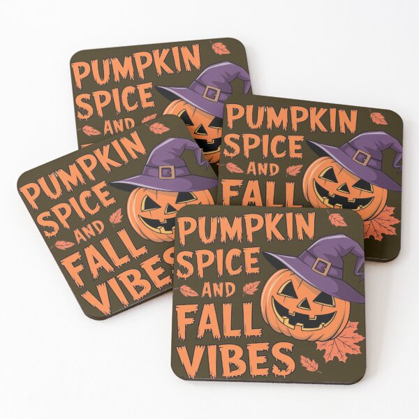 Item preview, Pumpkin Spice and Fall Vibes with Jack O' Lantern & Witch Hat designed and sold by pnidesign.
