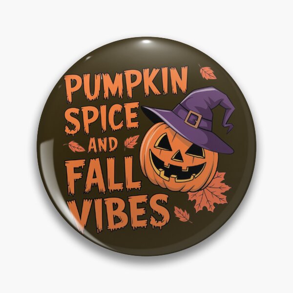 Item preview, Pumpkin Spice and Fall Vibes with Jack O' Lantern & Witch Hat designed and sold by pnidesign.