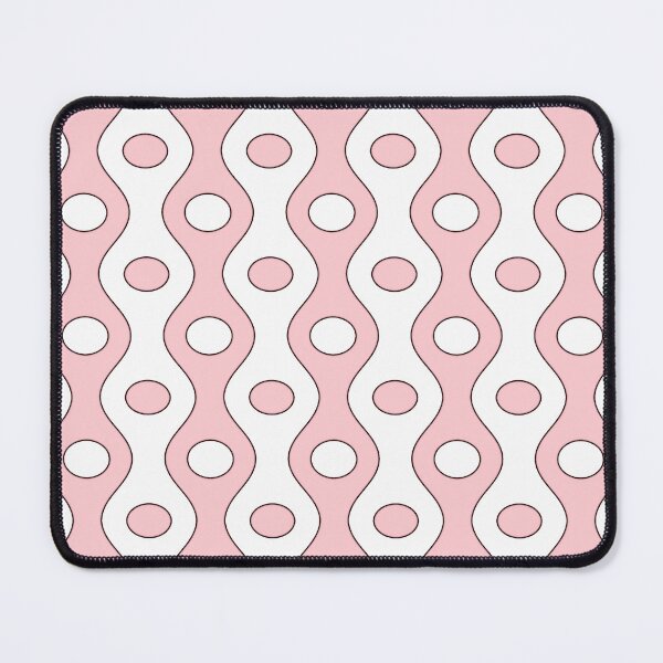 Item preview, Pink And White Curves And Spots Pattern designed and sold by KeksWorkroom.