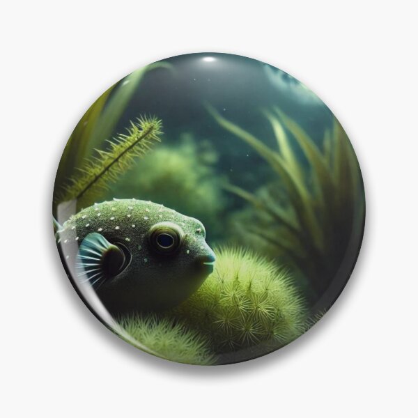 Item preview, Resting at Night: Puffer Fish in Tranquil Waters designed and sold by NocturnalNook.