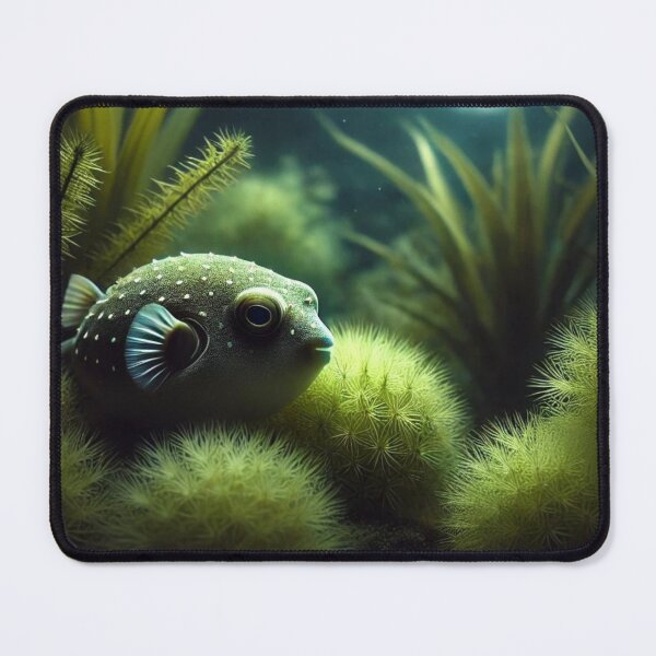 Item preview, Resting at Night: Puffer Fish in Tranquil Waters designed and sold by NocturnalNook.