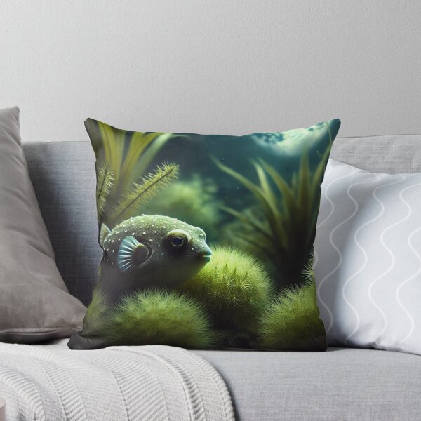 Item preview, Resting at Night: Puffer Fish in Tranquil Waters designed and sold by NocturnalNook.
