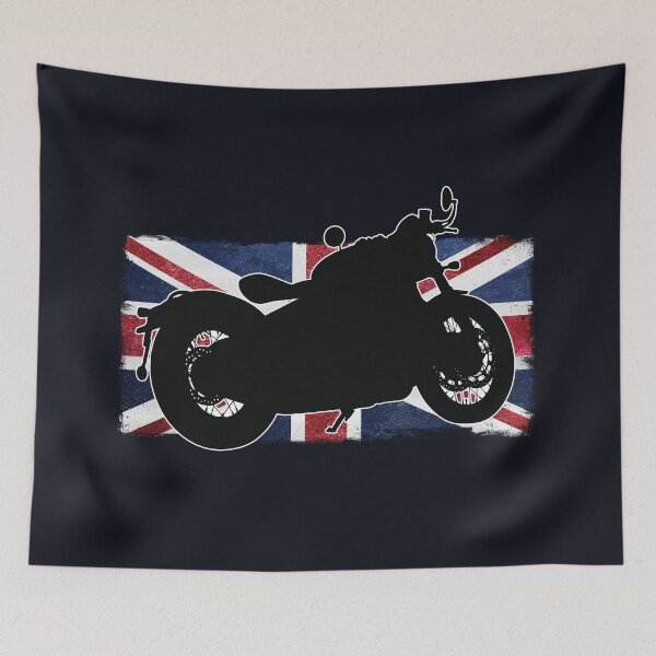 Item preview, Bobber Motorcycle Helmet Sticker | Great Britain Flag Bumper Sticker | Distressed UK Flag Hydro Sticker | United Kingdom Custom Bobber Sticker designed and sold by SW Longwave.