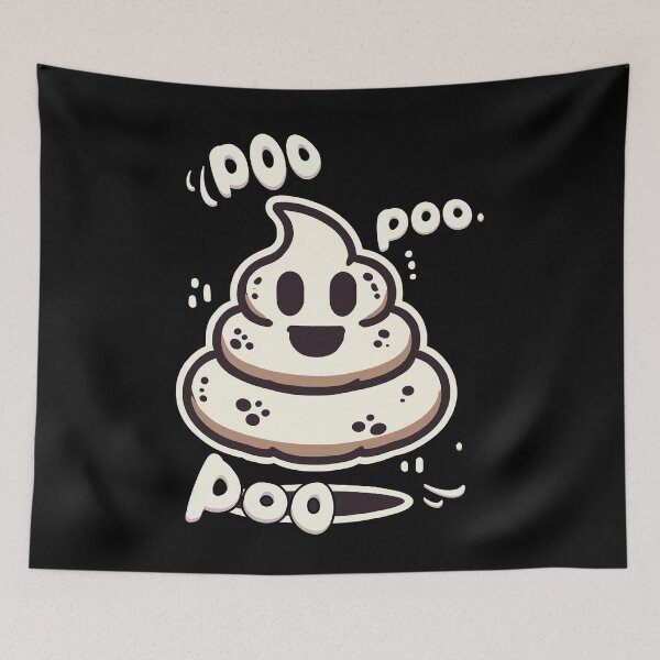 Item preview, Funny Poop Poop Ghost Poo Instead Of Boo designed and sold by LuminOrb.
