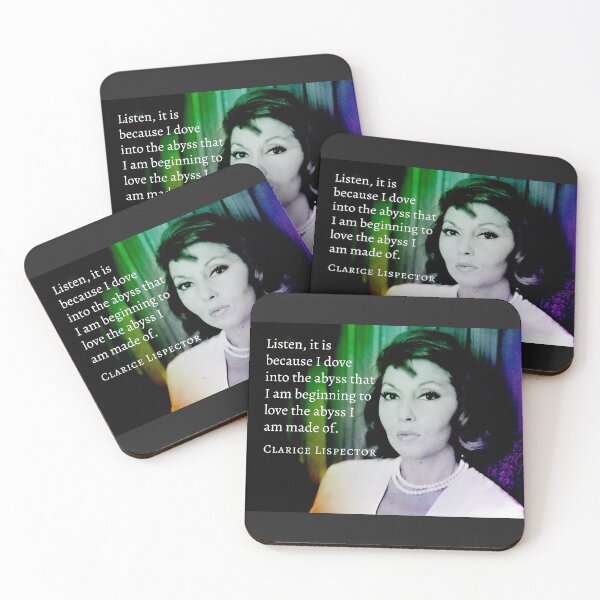 Item preview, Clarice Lispector quote: Listen, It is because I dove into the abyss that I am beginning to love the abyss I am made of. designed and sold by artbleed.