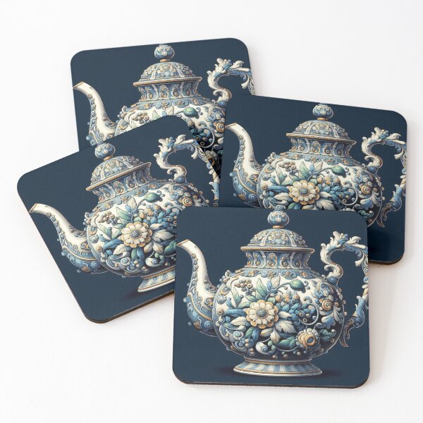 Item preview, Elegant Floral Porcelain Teapot designed and sold by ZenOfAIarts.
