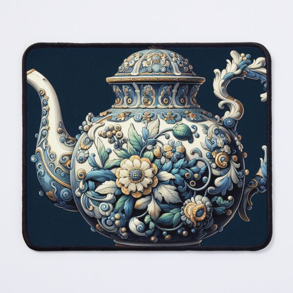 Item preview, Elegant Floral Porcelain Teapot designed and sold by ZenOfAIarts.