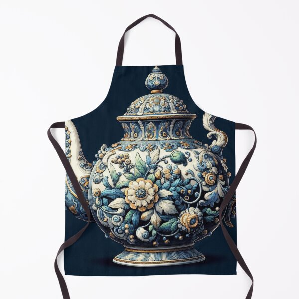 Item preview, Elegant Floral Porcelain Teapot designed and sold by ZenOfAIarts.