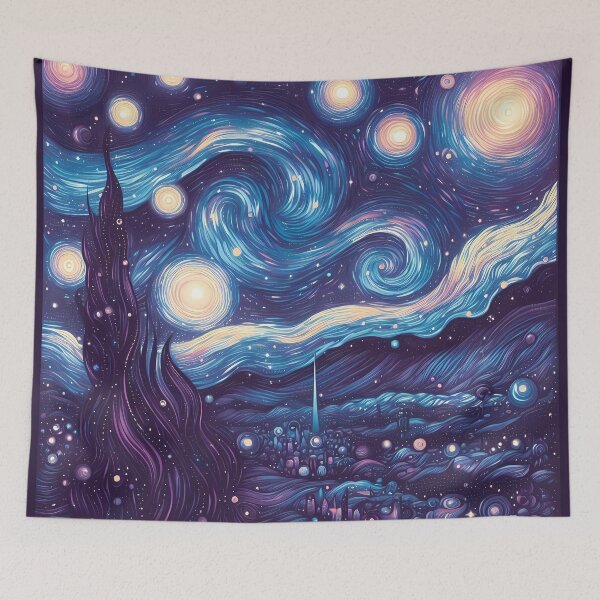 Item preview, Vincent Van Gogh's Starry Night: A Modern Cosmic Interpretation Reimagining designed and sold by HeeShirt.