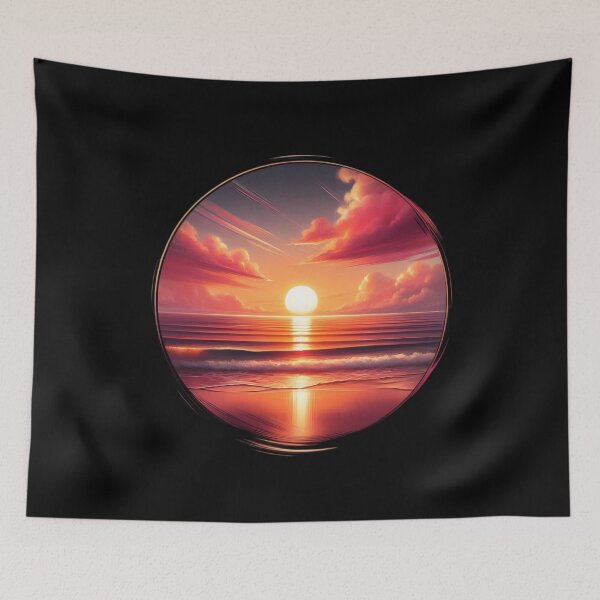 Item preview,  Dreamy Sunset Over Serene Ocean Waves designed and sold by pumsquare.