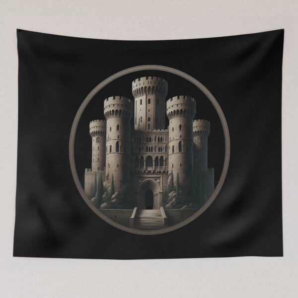 Item preview,  Majestic Medieval Fortress Illustration designed and sold by pumsquare.