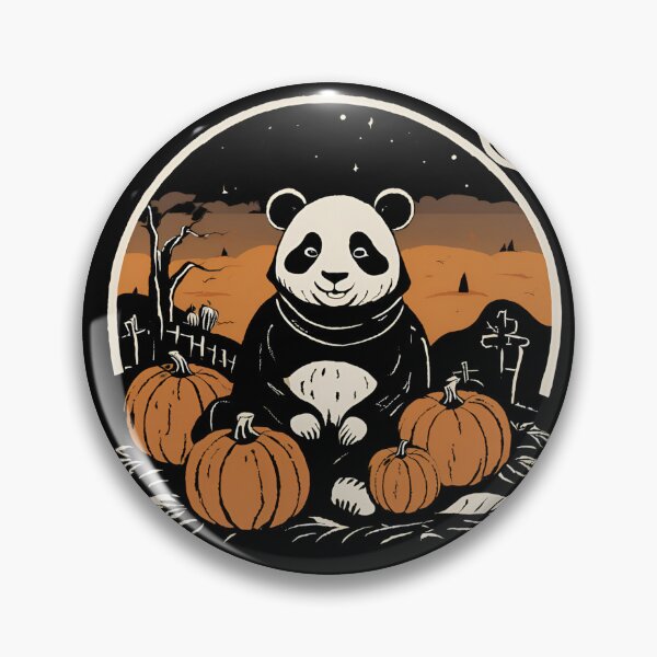 Item preview, Halloween Panda Among The Pumpkins. designed and sold by DotisDreams.