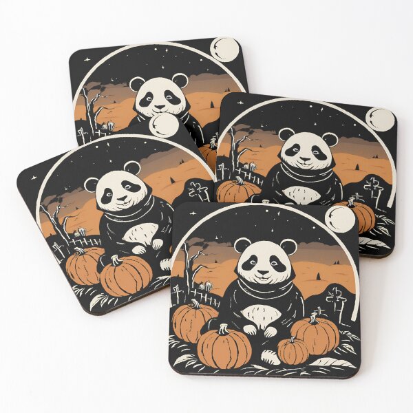 Item preview, Halloween Panda Among The Pumpkins. designed and sold by DotisDreams.