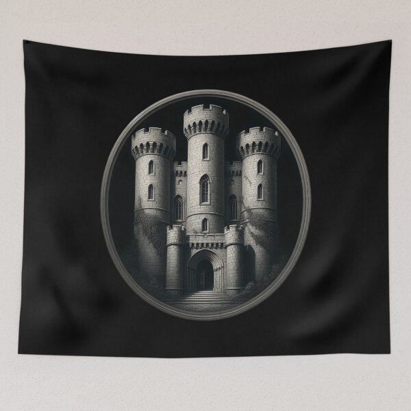 Item preview,  Medieval Stone Castle Illustration designed and sold by pumsquare.