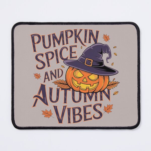 Item preview, Pumpkin Spice and Autumn Vibes with Jack O' Lantern & Witch Hat designed and sold by pnidesign.
