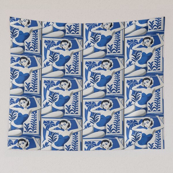 Item preview, Woman Bathing in Blue designed and sold by Maryam Fernandez.