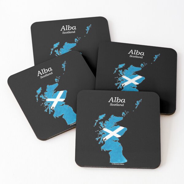 Item preview, Scotland / Alba hand painted map Scottish Gaelic white text designed and sold by Mamaidh Made.