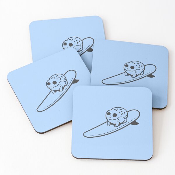Item preview, Desert rain frog is surfing. Minimal art for summer sports designed and sold by martodesign.