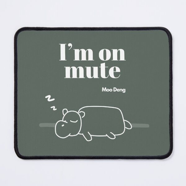 Item preview, sleepy hippo Moo Deng - I'm on mute designed and sold by lost-artbrush.