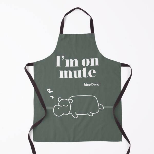 Item preview, sleepy hippo Moo Deng - I'm on mute designed and sold by lost-artbrush.