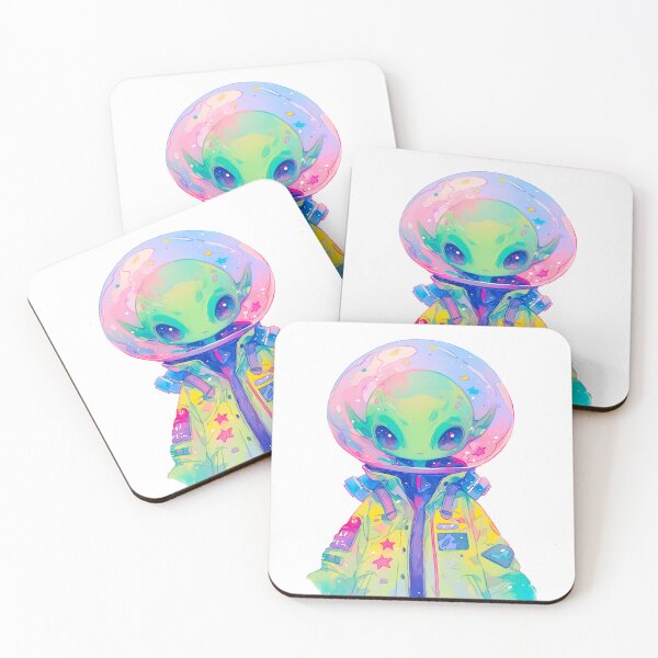 Item preview, Colorful Space Alien Sticker in Astronaut Suit designed and sold by Pocket Money Stickers.