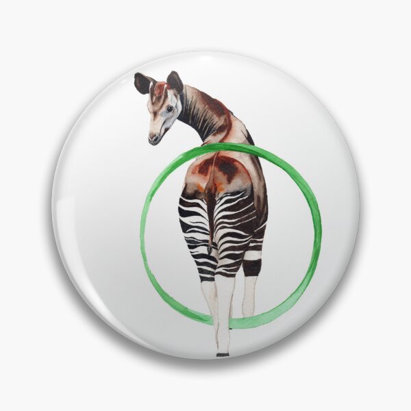 Item preview, o is for okapi, watercolour alphabet animal art designed and sold by ChaseWilderness.