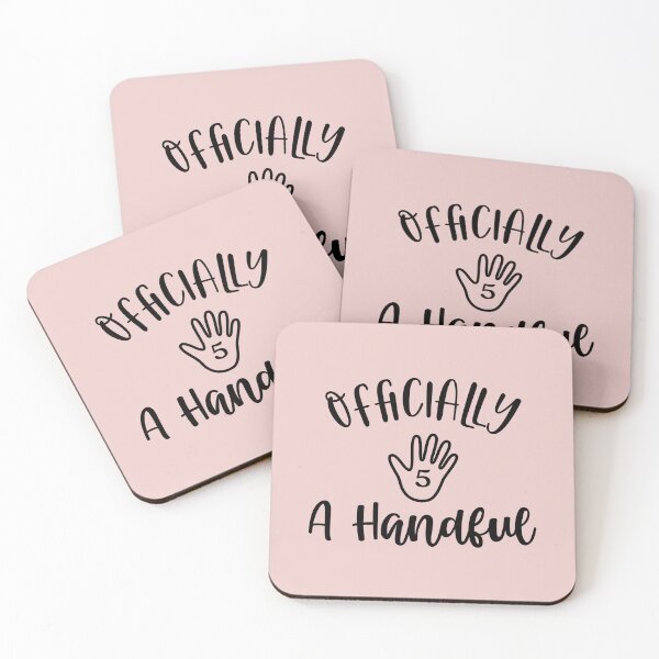 Item preview, Officially a Handful | 5 Years Kids Birthday designed and sold by jensbyorlando.
