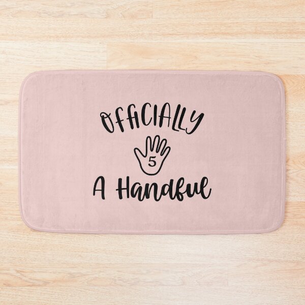 Item preview, Officially a Handful | 5 Years Kids Birthday designed and sold by jensbyorlando.